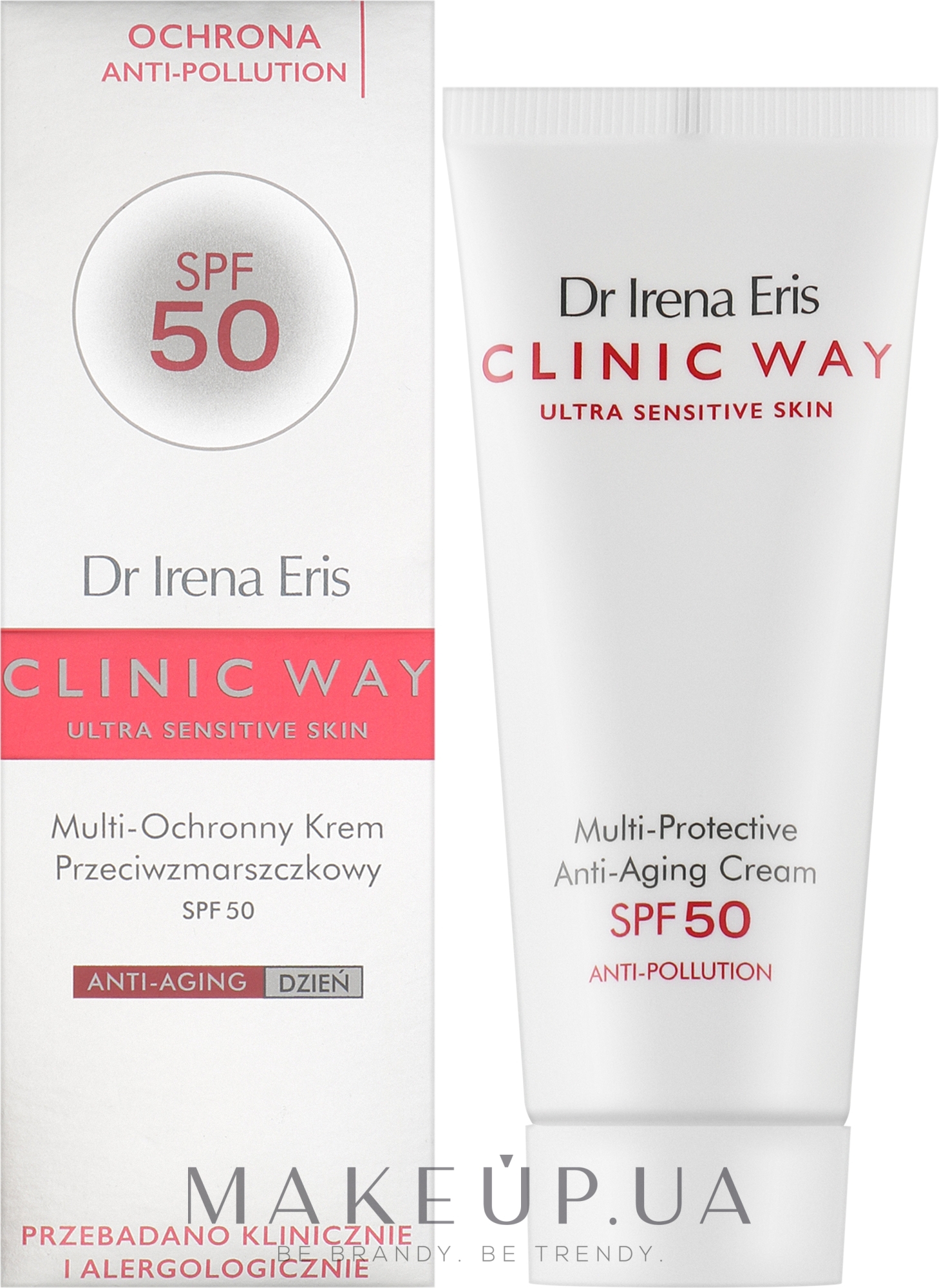 Защитный дневной крем для лица антивозрастной SPF 50 - Dr Irena Eris Clinic Way  — фото 40ml