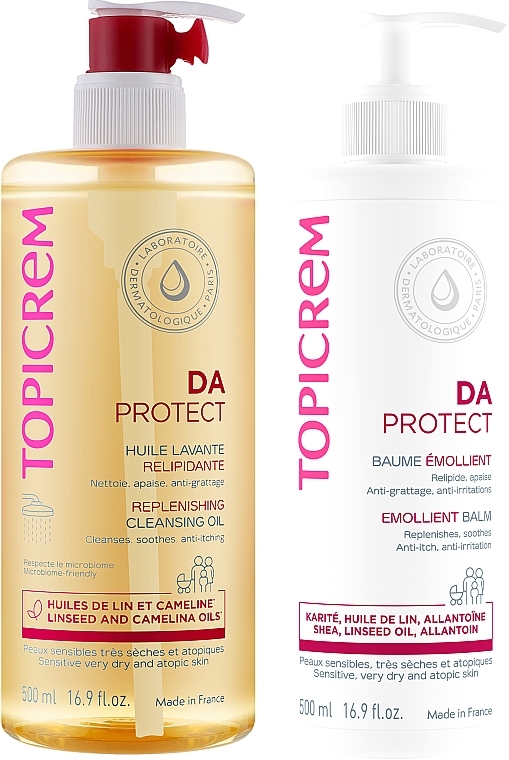 Набір - Topicrem DA Protect (oil/500ml + balm/500ml) — фото N1