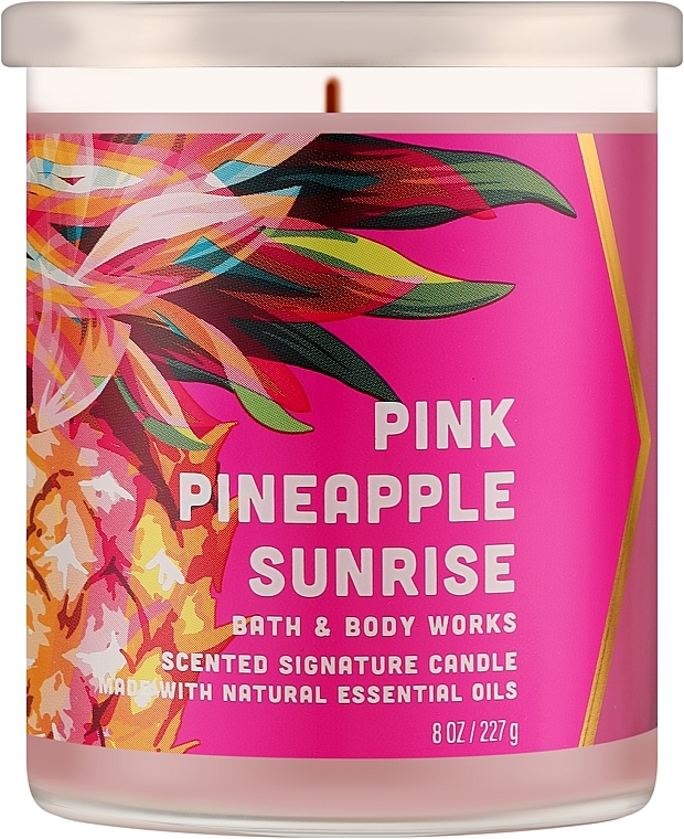 Аромасвеча - Bath and Body Works Pink Pineapple Sunrise Candle — фото N1