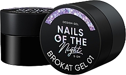 Гель для дизайну нігтів з брокатом і глітером - Nails Of The Night Brokat Gel — фото N1
