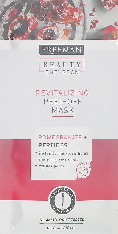 Маска-плівка дял обличчя "Гранат і пептиди" - Freeman Beauty Infusion Revitalizing Peel-Off Mask (міні) — фото N1