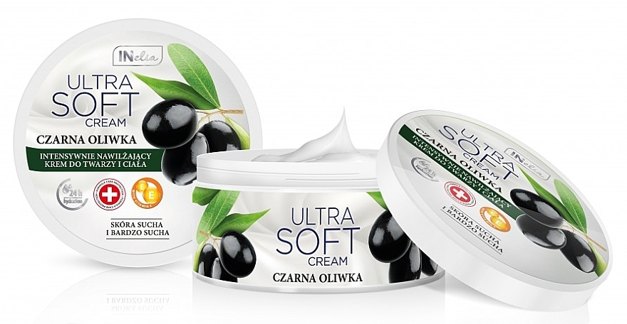 Крем для лица и тела с экстрактом оливы - INelia Ultra Soft Cream Black Olive — фото N1