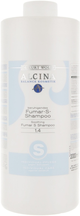 Заспокійливий шампунь проти лупи - Alcina Fumar-s 1.4 Shampoo — фото N2
