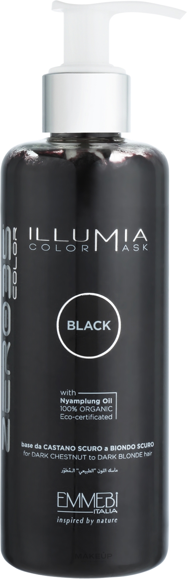 Тонирующая маска для волос - Emmebi Italia Illumia Color Mask Black — фото 300ml