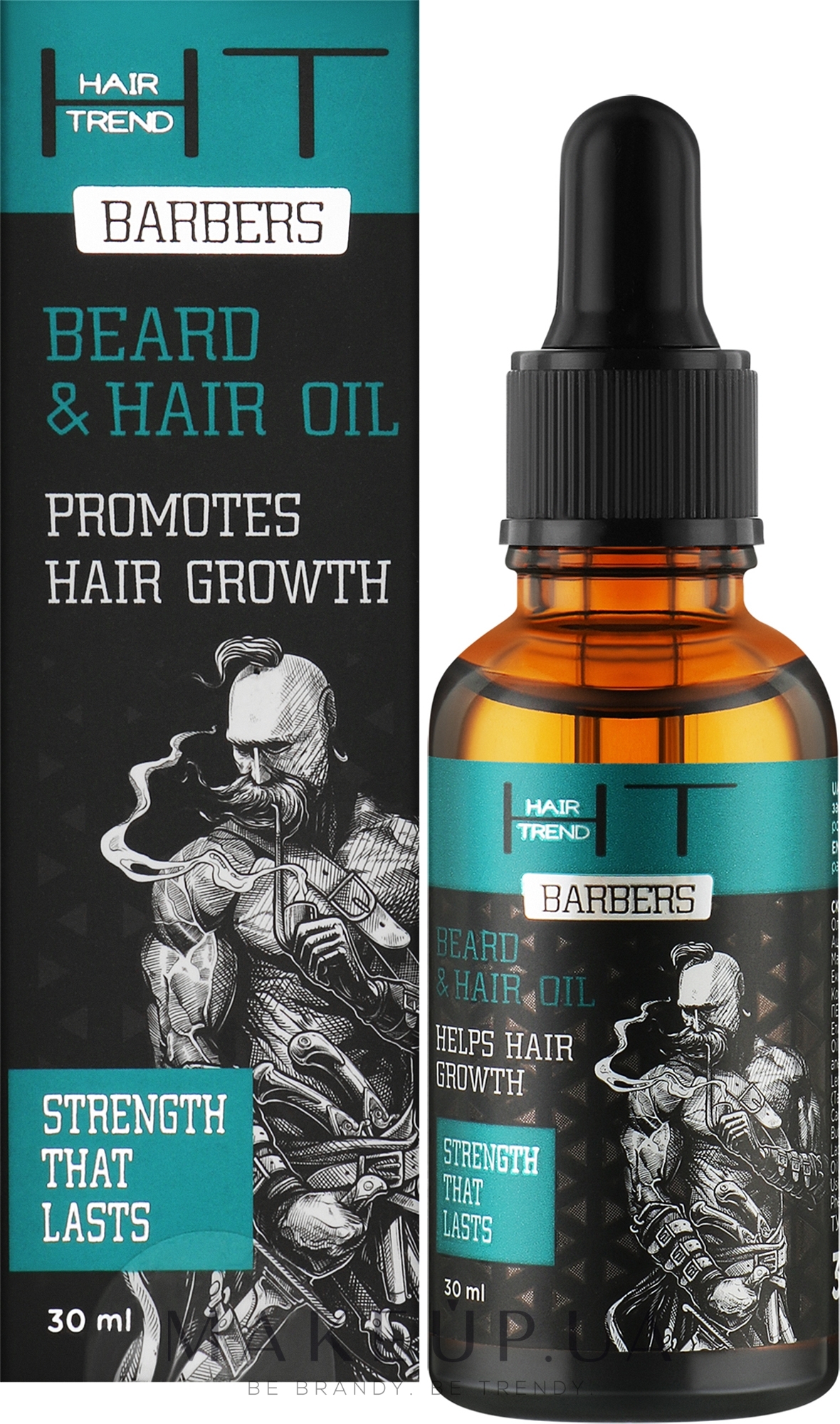 Масло для ухода за волосами и бородой - Hair Trend Barber Beard&Hair Oil — фото 30ml