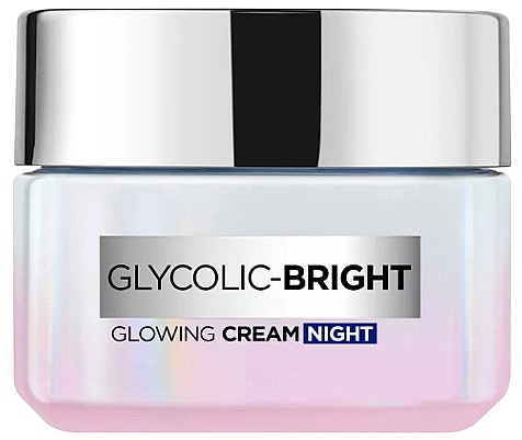 Нічний освітлювальний крем для обличчя - L'Oreal Paris Glycolic-Bright Glowing Night Cream — фото N1