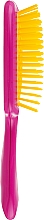 Расческа для волос, розовая с желтым - Janeke Superbrush Small — фото N3