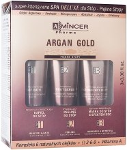 Духи, Парфюмерия, косметика Набор "Красивые ступни" - Mincer Pharma Argan Gold SPA DELUXE Beautiful Feet (bath/100ml + scrub/100ml + mask/100ml)