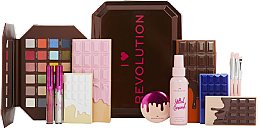 Парфумерія, косметика Набір для макіяжу, 13 продуктів - I Heart Revolution Chocolate Vault Tin Gift Set