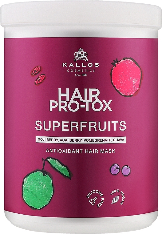 Крем-маска для волосся - Kallos Hair Pro-tox Superfruits Hair Mask — фото N1