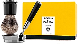 Духи, Парфюмерия, косметика Набор, черный - Acqua Di Parma Barbiere (brush/1pcs + razor/1pcs)