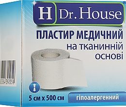 Медицинский пластырь на тканевой основе, 5 х 500 см - H Dr. House — фото N1