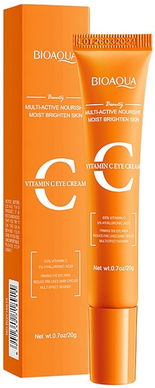 Крем для кожи вокруг глаз с витамином C - Bioaqua Vitamine C Eye Cream  — фото N1