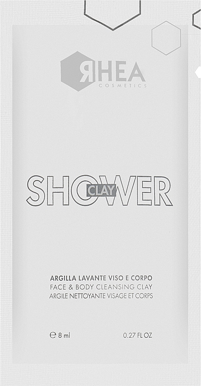 Очищувальна глина для обличчя та тіла - Rhea Cosmetics Shower Clay (пробник) — фото N1