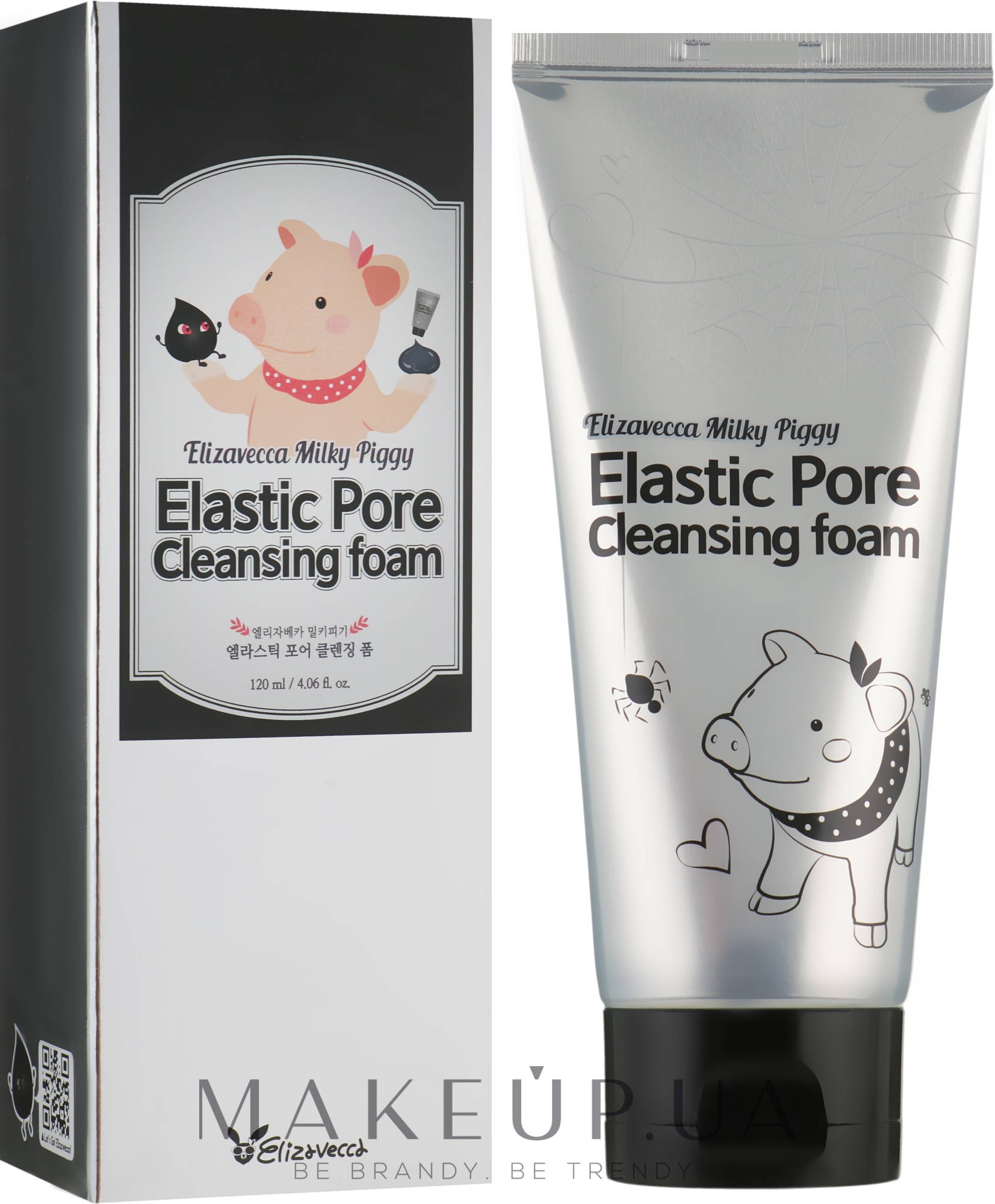 Пінка для вмивання і очищення пор - Elizavecca Face Care Milky Piggy Elastic Pore Cleansing foam — фото 120ml