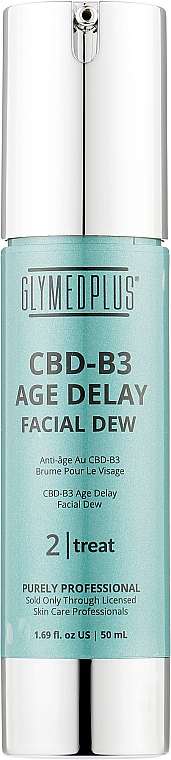 Засіб для відновлення вікової шкіри - GlyMed Plus Age Management CBD-B3 Age Delay Facial Dew — фото N1