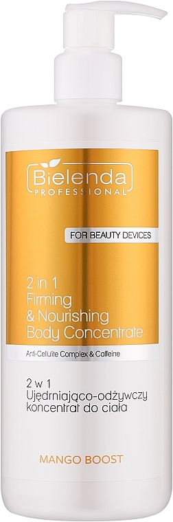 Зміцнювальний і живильний концентрат для тіла 2 в 1 - Bielenda Professional Mango Boost 2 In 1 Firming & Nourishing Body Concentrate — фото N1