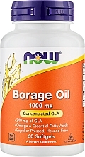 Парфумерія, косметика Олія огірочника, 1000 мг - Now Foods Borage Oil