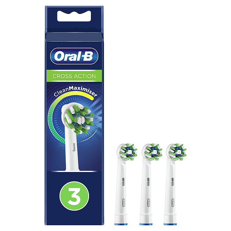 Сменная насадка для электрической зубной щетки, 3 шт. - Oral-B Cross Action Clean Maximiser — фото N1