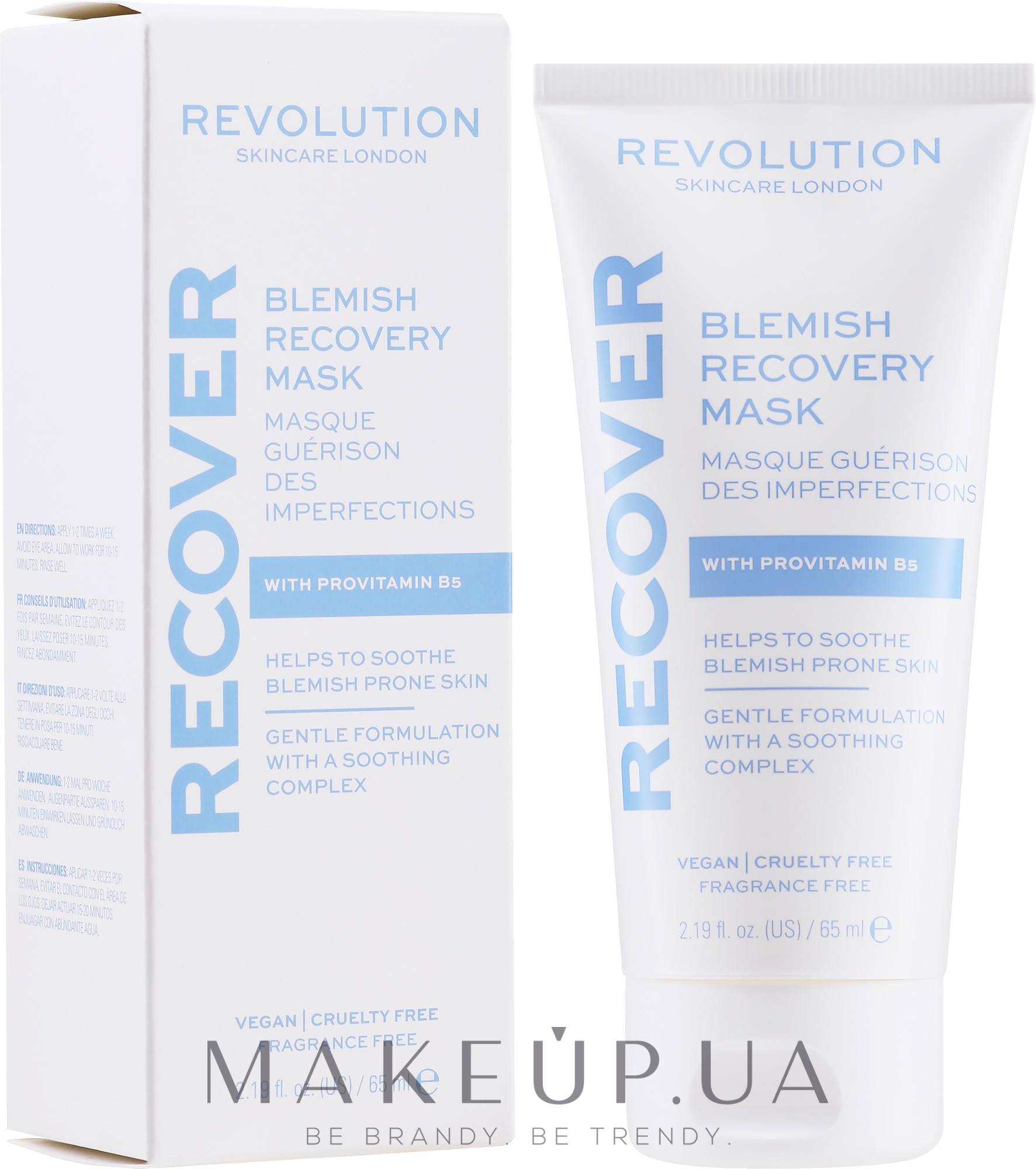 Нічна відновлювальна маска для обличчя для проблемної шкіри - Revolution Skincare Recover Blemish Recovery — фото 65ml