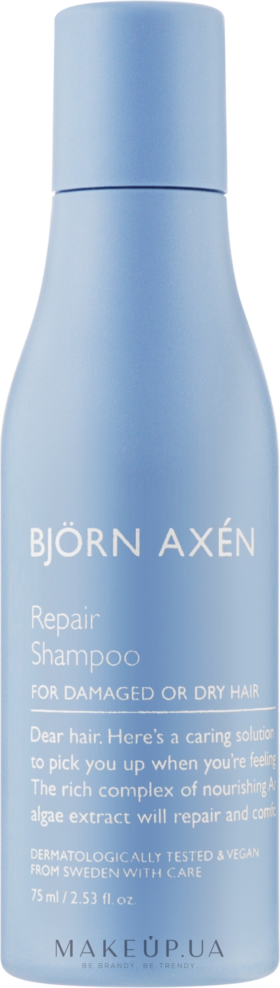 Відновлювальний шампунь для сухого та пошкодженого волосся - BjOrn AxEn Repair Shampoo — фото 75ml