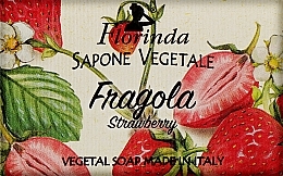 Мыло натуральное "Клубника" - Florinda Strawberry Natural Soap — фото N1