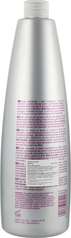 Шампунь для нейтрализации желтизны - Vitality's Technica Silver Shampoo — фото N4