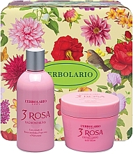 L'Erbolario Acqua Di Profumo 3 Rosa - Набор (cr/200ml + sh/gel/250ml) — фото N2