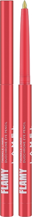 Дуохромный карандаш для глаз - LAMEL Make Up Flamy Twinkle Liner — фото N1