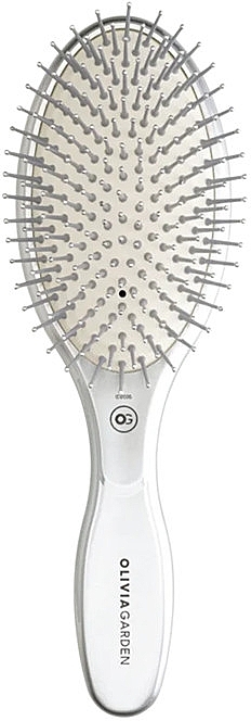 Щетка для волос - Olivia Garden Expert Care Oval Nylon Bristles Silver — фото N1