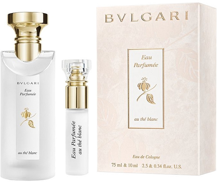 Bvlgari Eau Parfumee au The Blanc - Набор (edc/75ml + mini/10ml) — фото N1