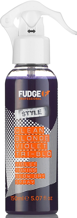 Спрей для блеска и защиты волос - Fudge Clean Blonde Violet Tri-Blo — фото N1