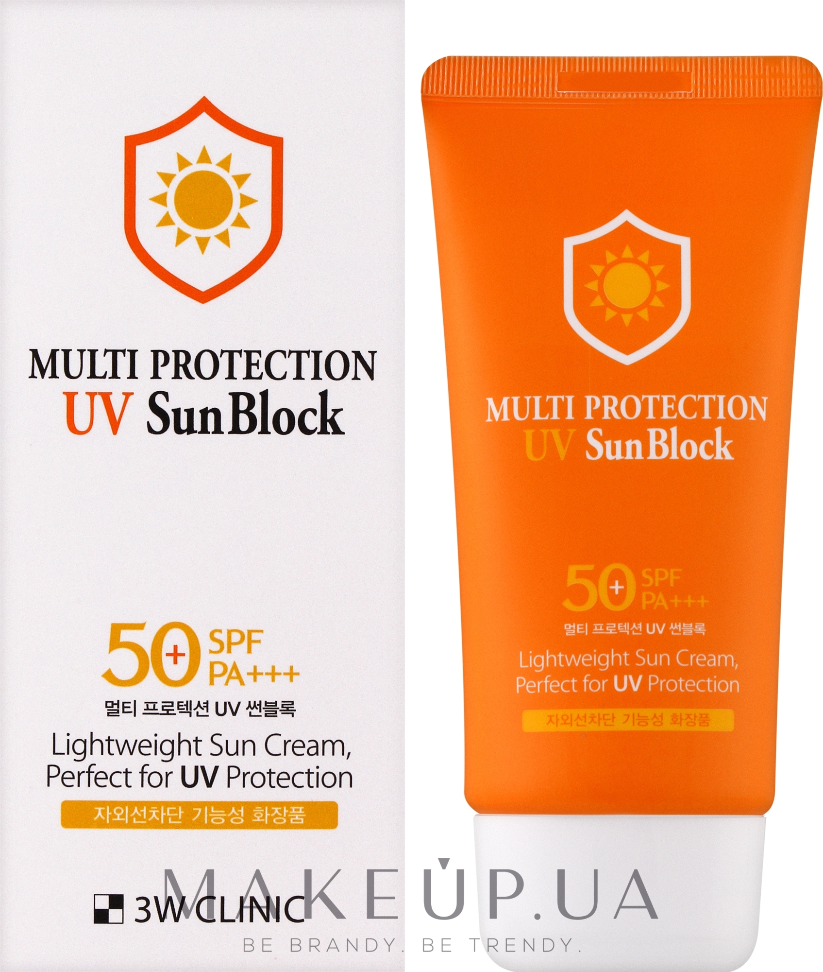 Сонцезахисний крем - 3W Clinic Multi protection UV Sun Block SPF 50 — фото 70ml