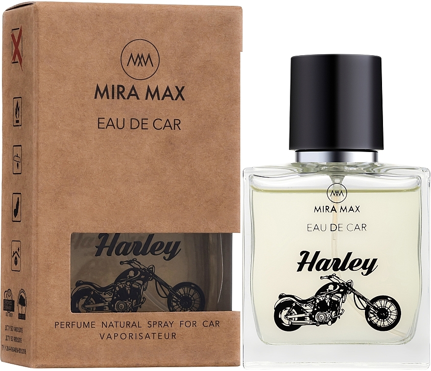 Ароматизатор для авто - Mira Max Eau De Car Harley Perfume Natural Spray For Car Vaporisateur — фото N2