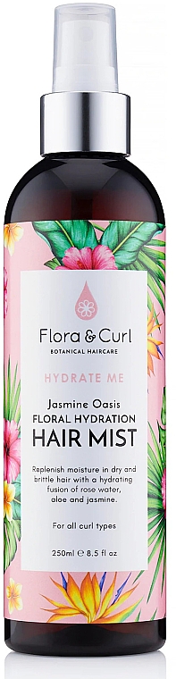 Зволожувальний спрей для волосся - Flora & Curl Hydrate Me Jasmine Oasis Hydrating Hair Mist — фото N1