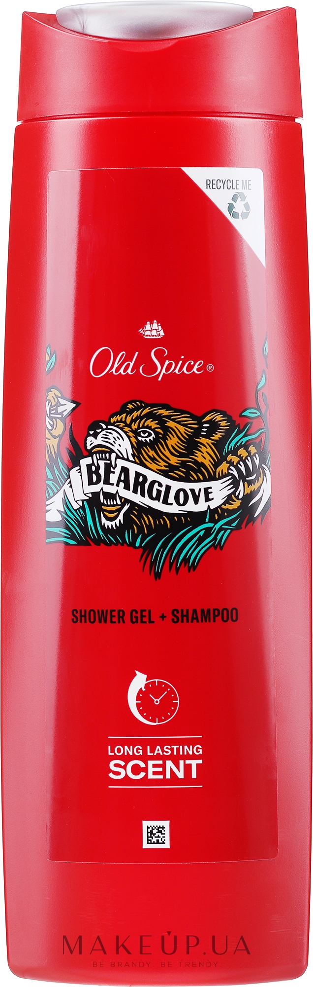 Шампунь-гель для душу 2в1 - Old Spice Bearglove Shower Gel + Shampoo 2-in-1 — фото 400ml