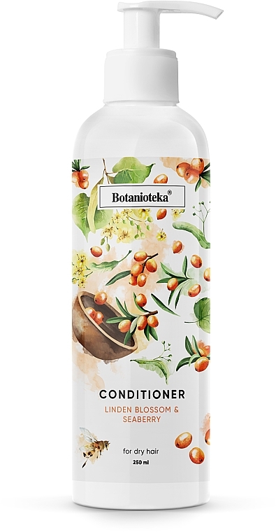 Кондиционер для сухих волос "Облепиха и липовый цвет" - Botanioteka Conditioner For Dry Hair