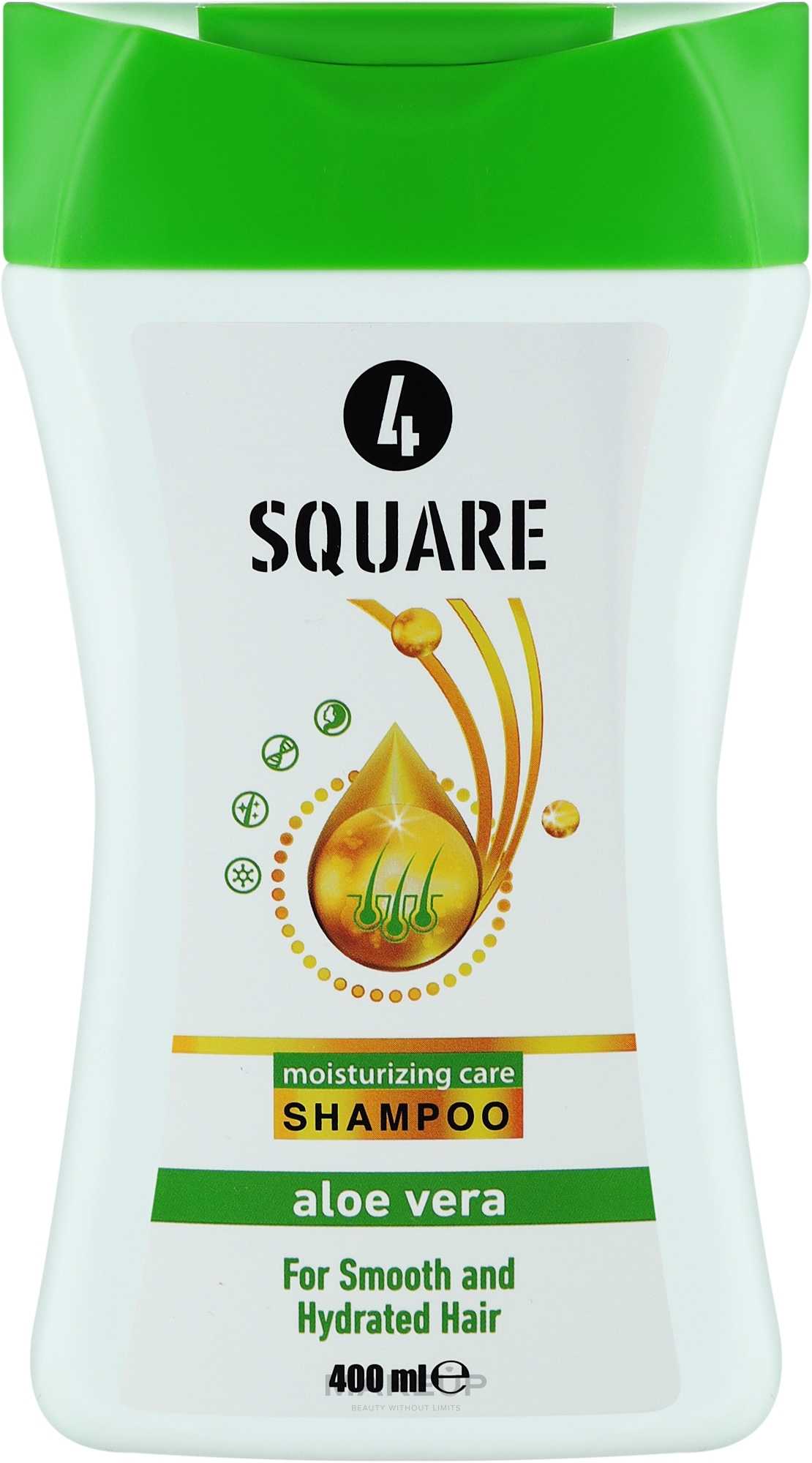 Разглаживающий шампунь для волос "Алоэ Вера" - 4 Square — фото 400ml