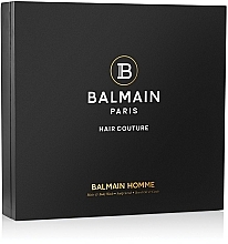 Набор - Balmain Signature Men's Giftset (oil/30ml + shampoo/200ml + scrub/100g + brush/1p) — фото N1