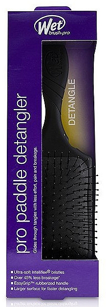 Расческа для волос, черная - Wet Brush Pro Paddle Detangler Black — фото N1