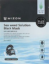 Черная тканевая маска для лица с морскими водорослями - Mizon Seaweed Solution Black Mask — фото N1