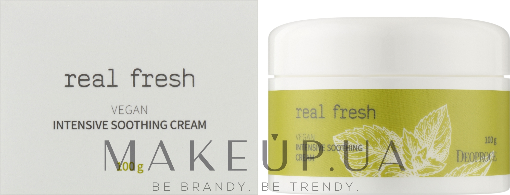 Крем для лица - Deoproce Real Fresh Vegan Intensive Soothing Cream — фото 100g