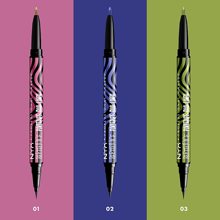 Двухсторонняя подводка для век - NYX Professional Makeup Beetlejuice Pinstripe Duo Liner — фото N4