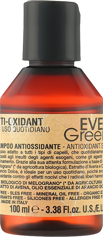 Антиоксидант-шампунь - EveryGreen Anti-oxidant Shampoo Antiossidante — фото N1