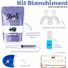Набір для відбілювання зубів "Чорниця" - Keeth Blueberry Teeth Whitening Kit — фото N2