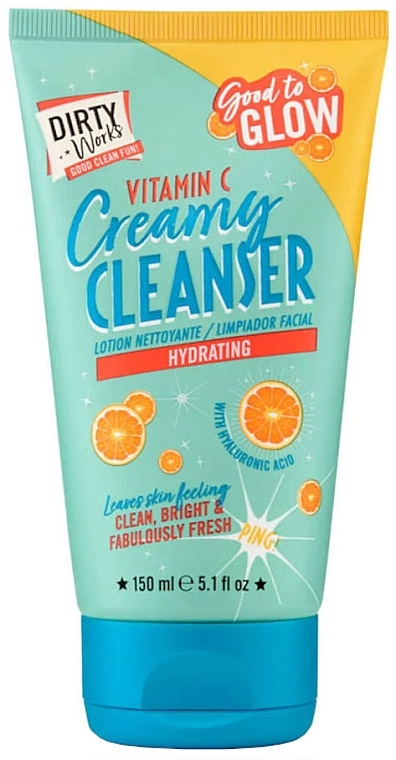 Очищувальний засіб для обличчя з вітаміном С - Dirty Works Good To Glow Vitamin C Creamy Cleaner — фото N1