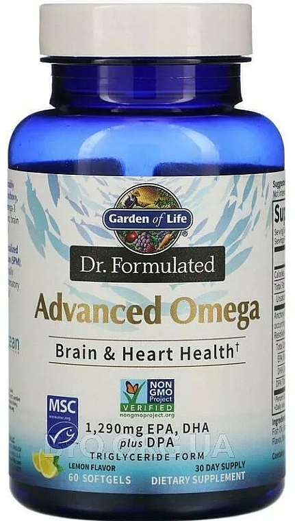Харчова добавка "Риб'ячий жир Омега-3", капсули - Garden of Life Advanced Omega — фото N1