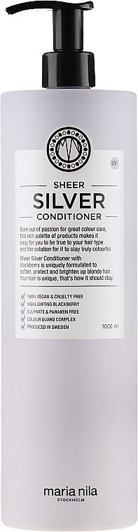 Кондиціонер від жовтизни фарбованого волосся - Maria Nila Sheer Silver Conditioner — фото N4