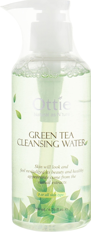 Мицеллярная вода с зеленым чаем для снятия макияжа - Ottie Green Tea Cleansing Water — фото N1