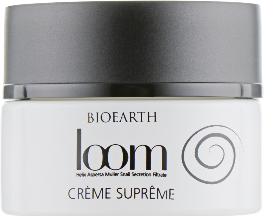 Крем для обличчя, з екстрактом слизу равлика - Bioearth Loom Supreme Cream — фото N2
